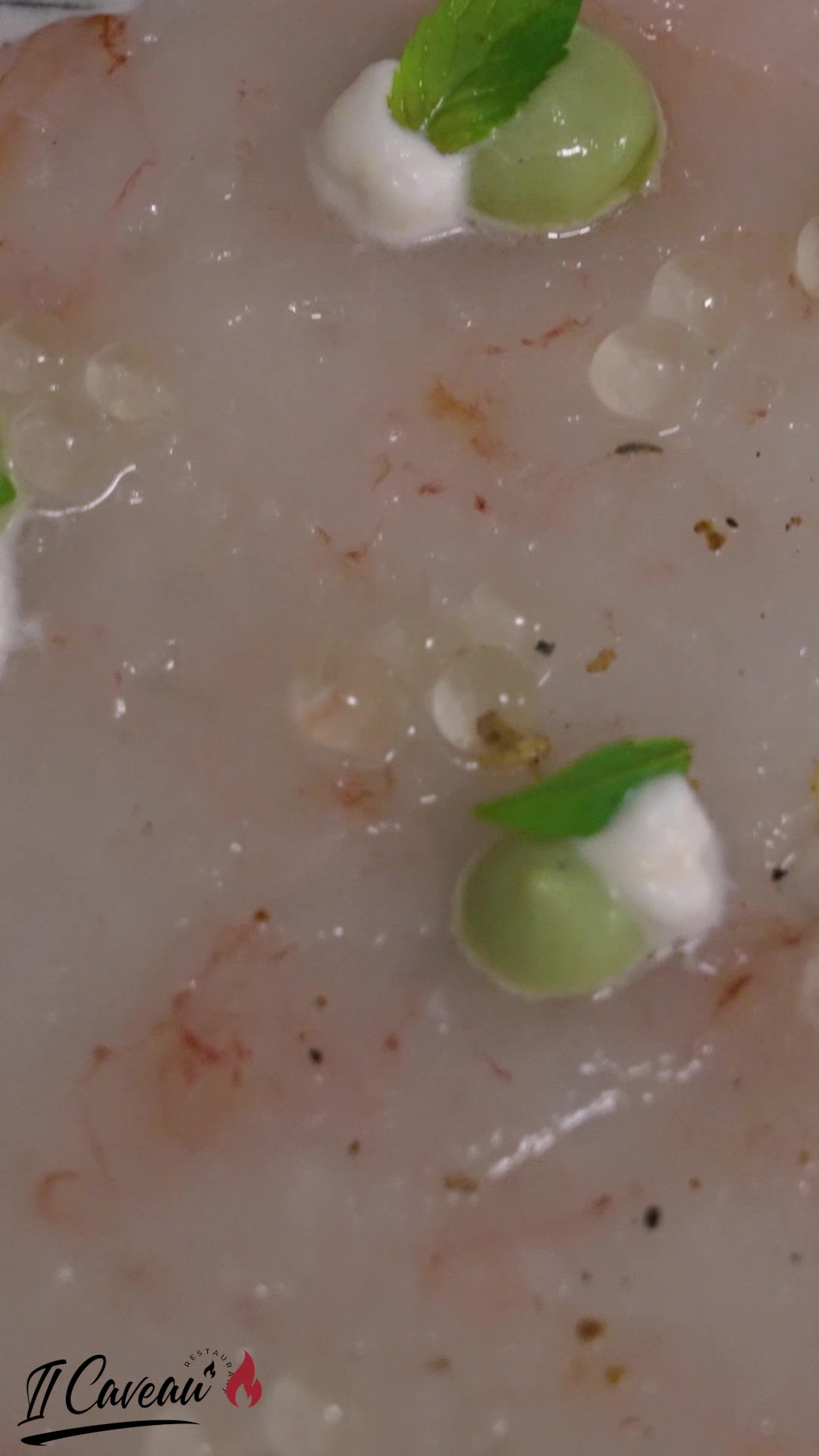 A close-up of a starter at Il Caveau